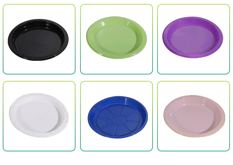 Cheap Colorful Party Dinnerware Set Restaurant Disposable Plastic Plates