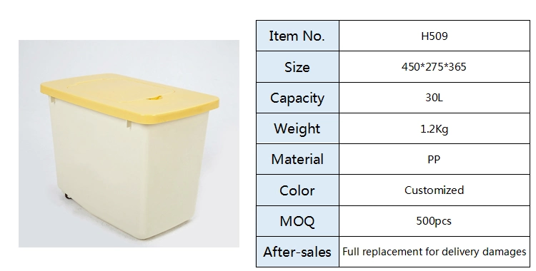 30liter Custom Logo Stackable Airtight Plastic Dog Food Storage Bin