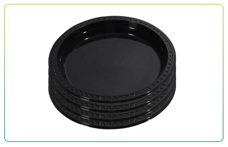 Manufacturer Customized High Quality Round Recyclable Biodegradable Disposable Plastic Plates