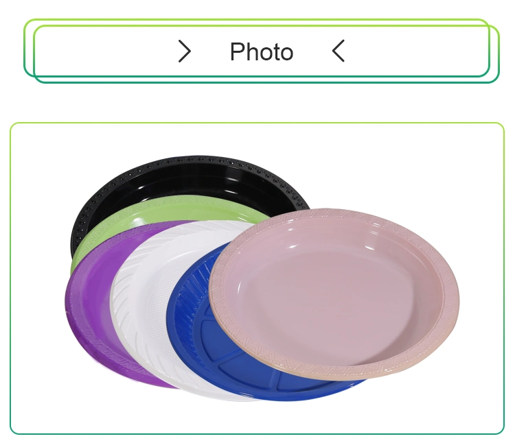 Wedding Birthday Party Dinner Plastic Round Disposable Plates