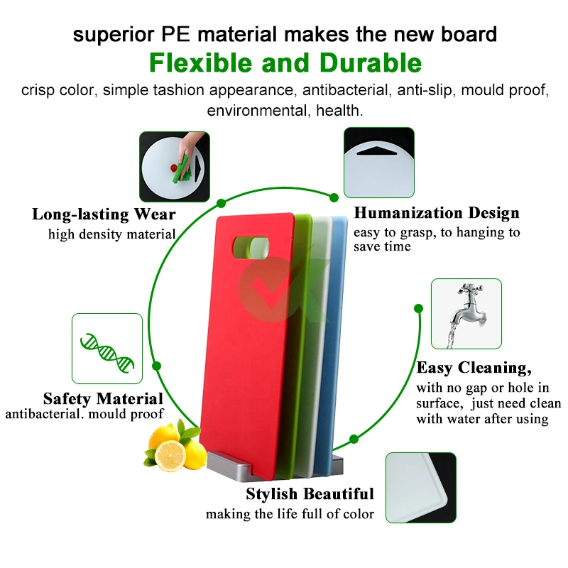 UHMW Plastic Cutting Board Red HDPE UHMW-PE Chopping Board