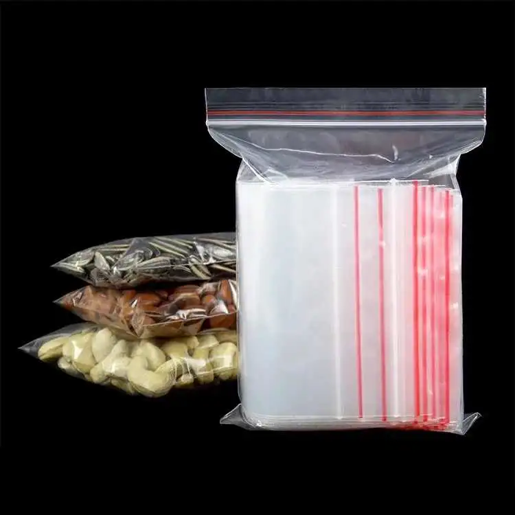 Household Custom Logo Printed Food Grade Slider Bags Food Storage Transparent Quart Gallon Sandwich Storage