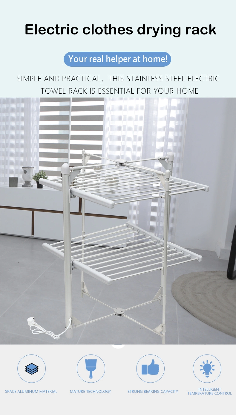 2 Tier Clothes Airer, Folding Laundry Drying Rack, Dry and Portable