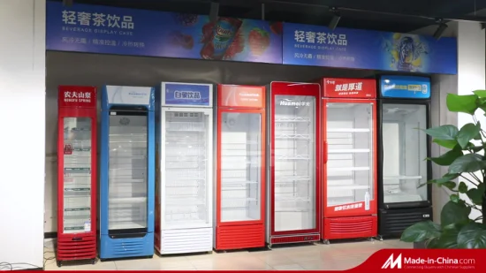 Коммерческий двухслойный однодверный вертикальный роскошный холодильный шкаф для пивных напитков и готовых продуктов питания LC-318