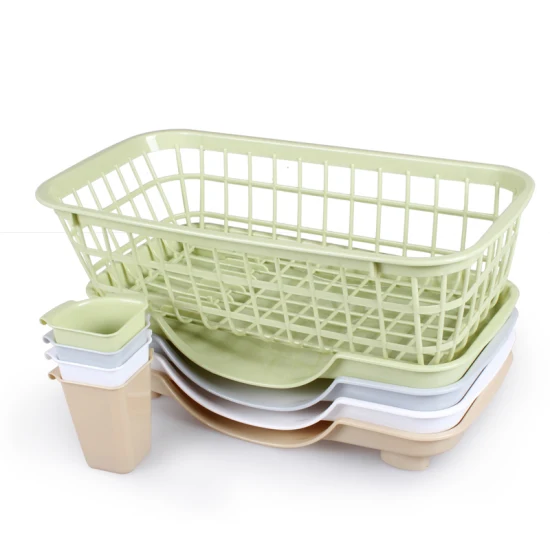 Кухонные однослойные пластиковые миски, палочки для еды, сливная корзина, пластиковая сушилка для посуды