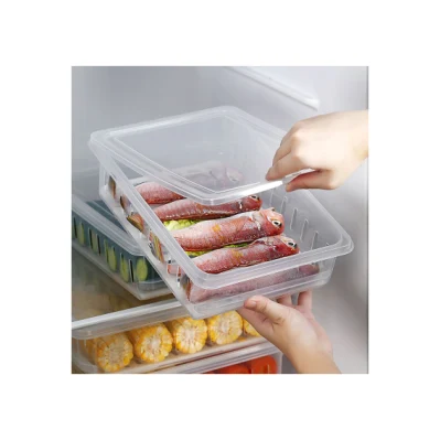 Высококачественный кухонный ящик для хранения продуктов, прозрачный контейнер для хранения фруктов и овощей в холодильнике.
