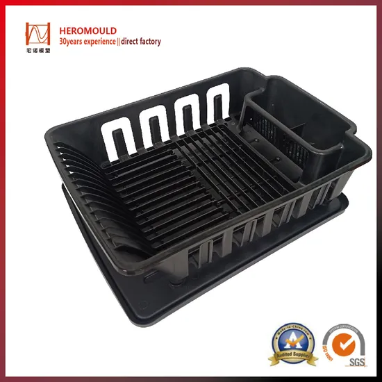 Горячая продажа кухонная пластиковая полка для сушки посуды из полипропилена со сливом