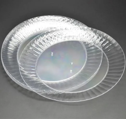 7,5-дюймовая одноразовая кристально прозрачная пластиковая обеденная тарелка