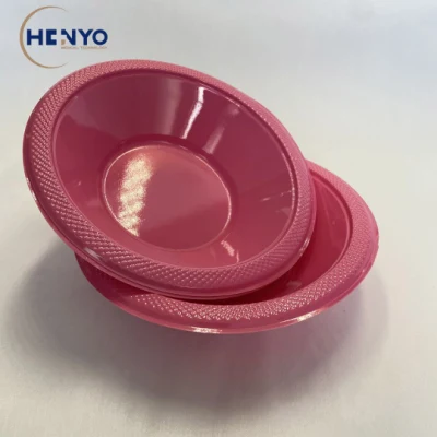Розовый круглый диск, пищевой экологически чистый пластиковый обеденный стол, овальная тарелка для макаронных изделий
